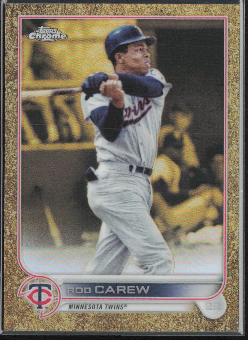 Rod Carew 2022 Topps Chrome Gilded Gold Etch Refractor /99 -  #86