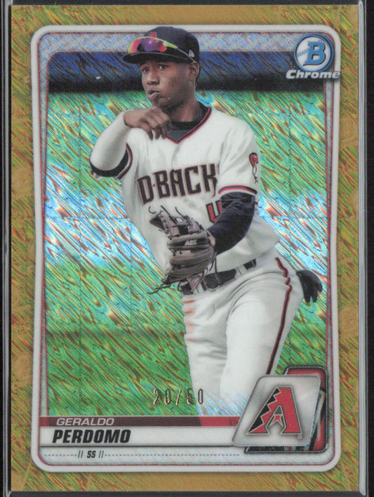 Geraldo Perdomo 2020 Bowman Chrome #BCP-202 Prospects Gold #/50