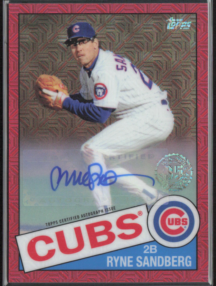 Ryne Sandberg 2020 Topps Chrome #85C-9 Autographs Red Mojo Refractor /5