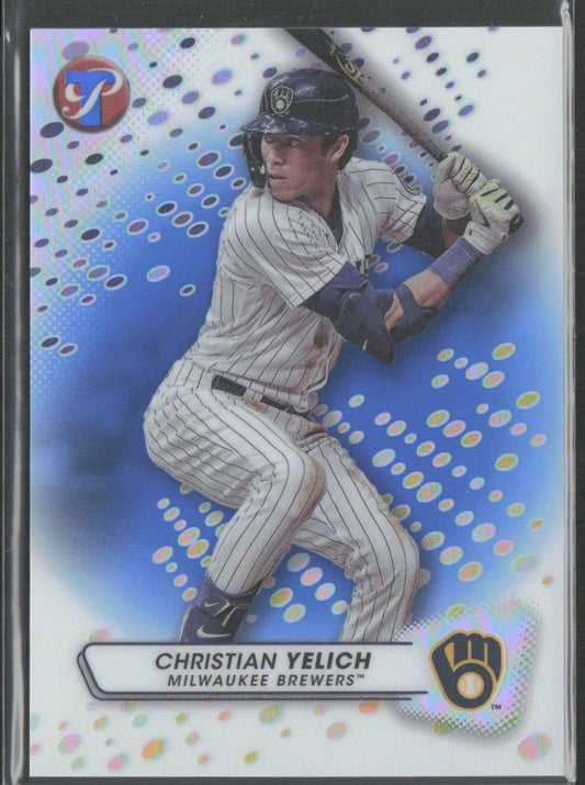 Christian Yelich 2023 Topps Pristine #8 Pristine Blue #/75