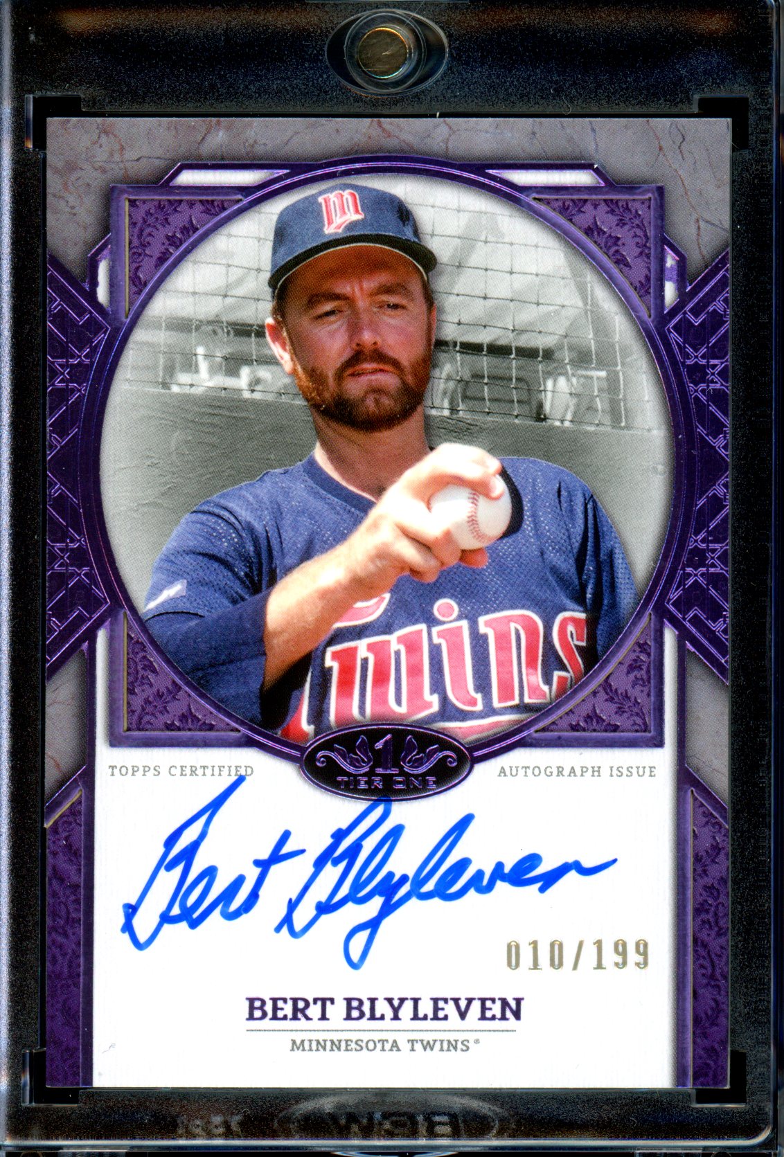 Bert Blyleven 2024 Topps Tier One Auto /199 Purple Parallel Twins HOF