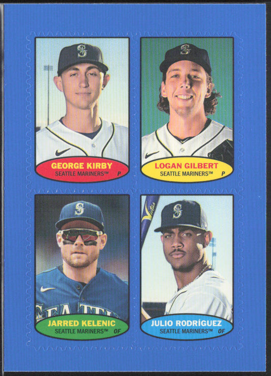 Kirby, Gilbert, Kelenic, Julio Rodriguez [Blue] 2023 Topps Heritage Stamps