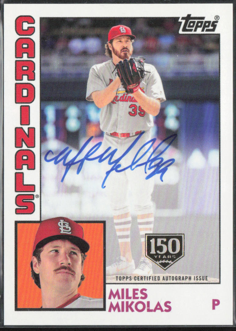 Miles Mikolas 2019 Topps #84A-MMI Autographs 150th Anniversary /150