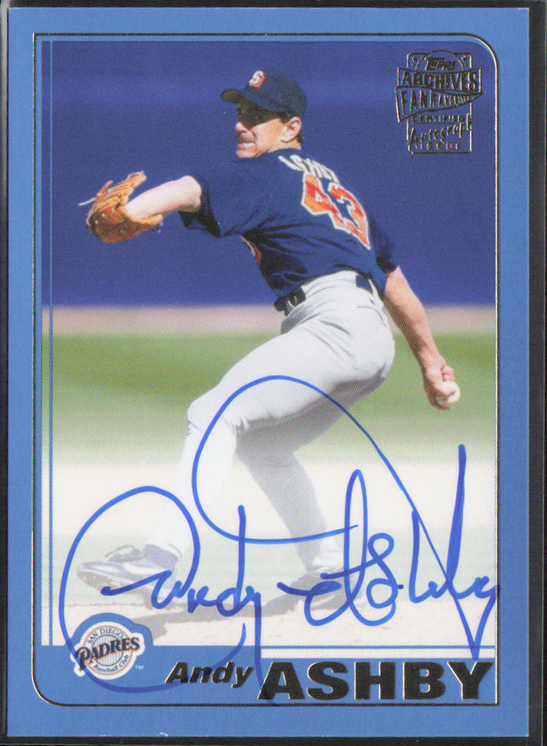 Andy Ashby 2020 Topps Archives #FFA-AA Fan Favorites Autographs  blue /25