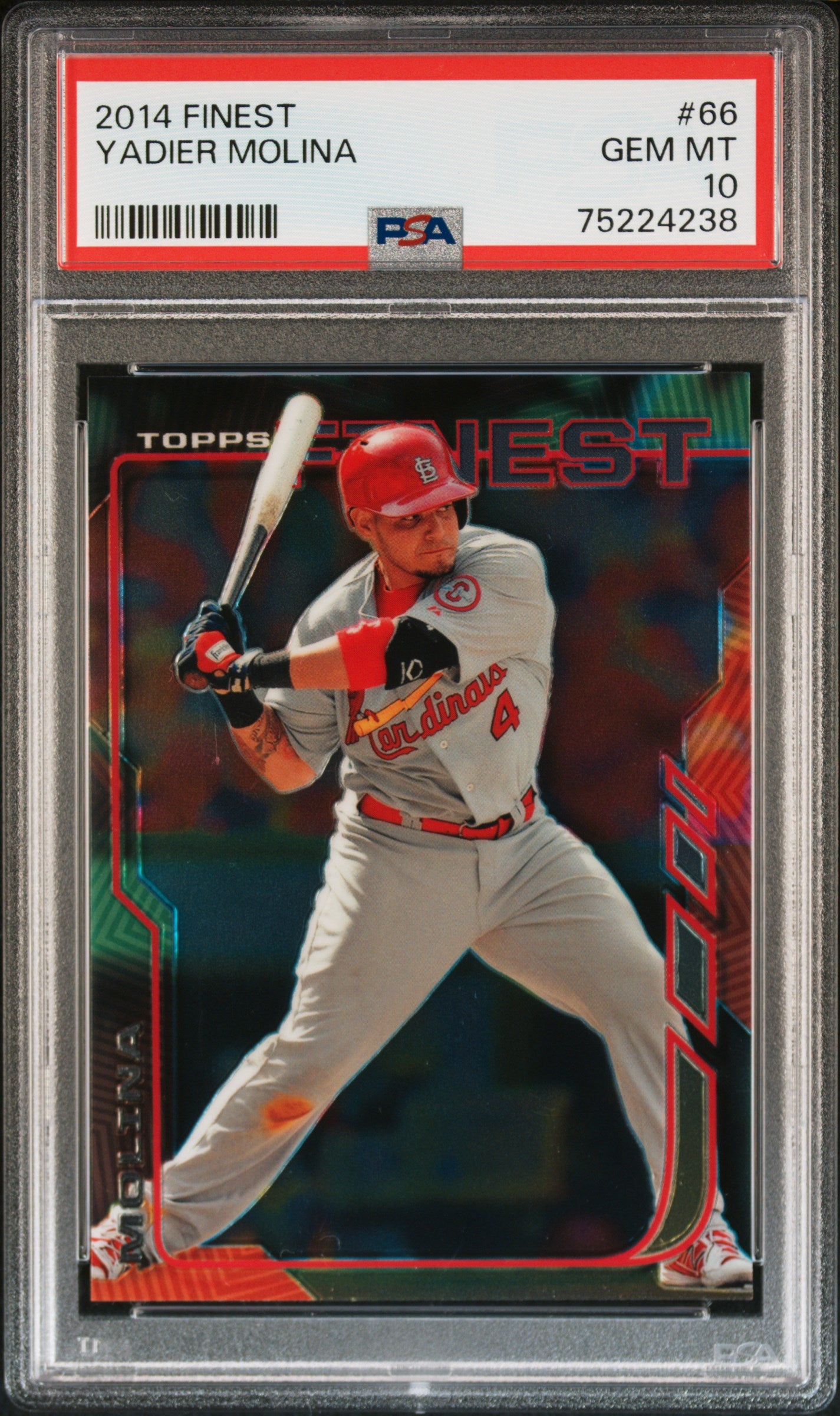 Yadier Molina 2014 Finest #66 PSA 10