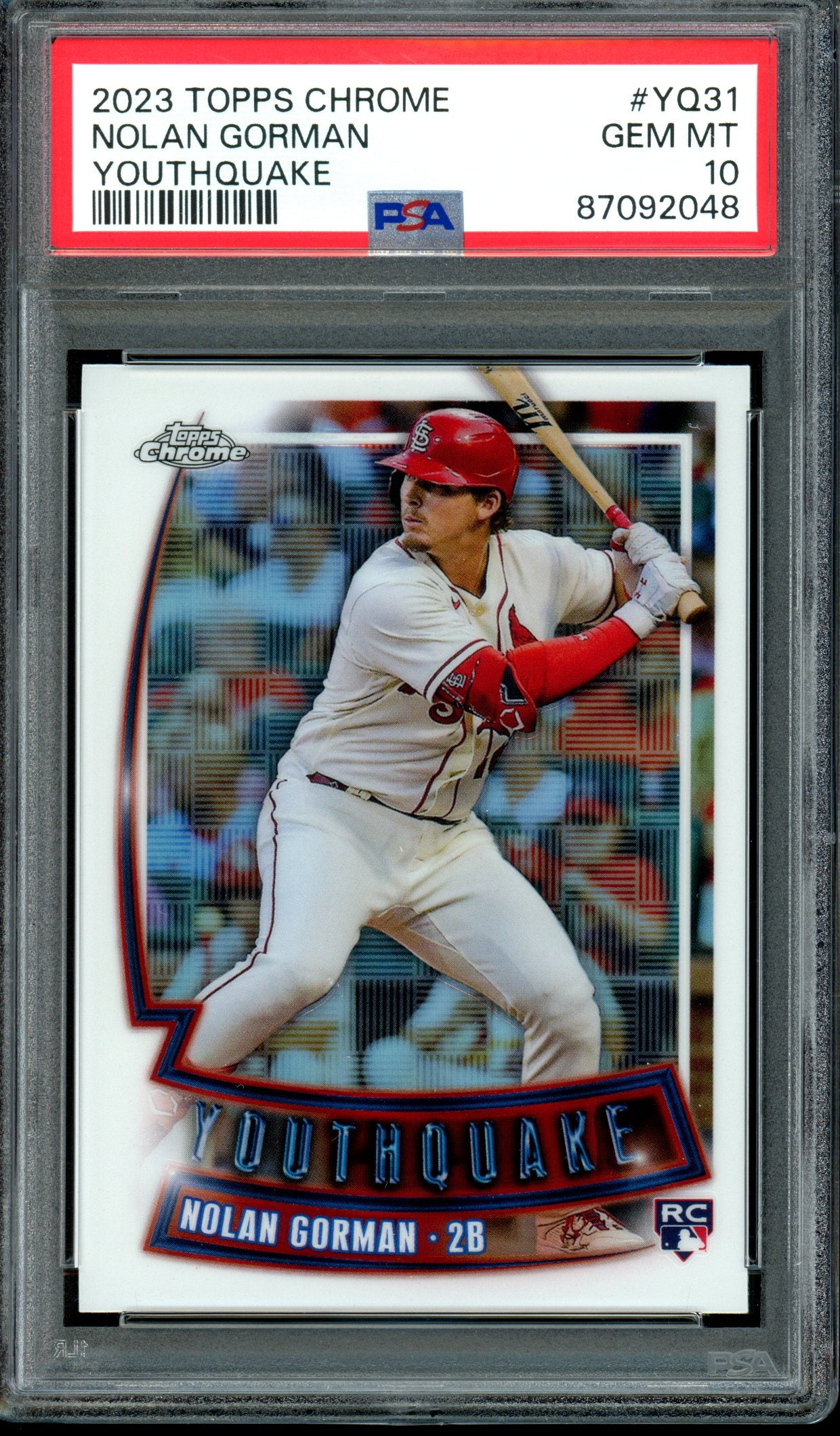 Nolan Gorman 2023 Topps Chrome Youthquake #YQ31 PSA 10