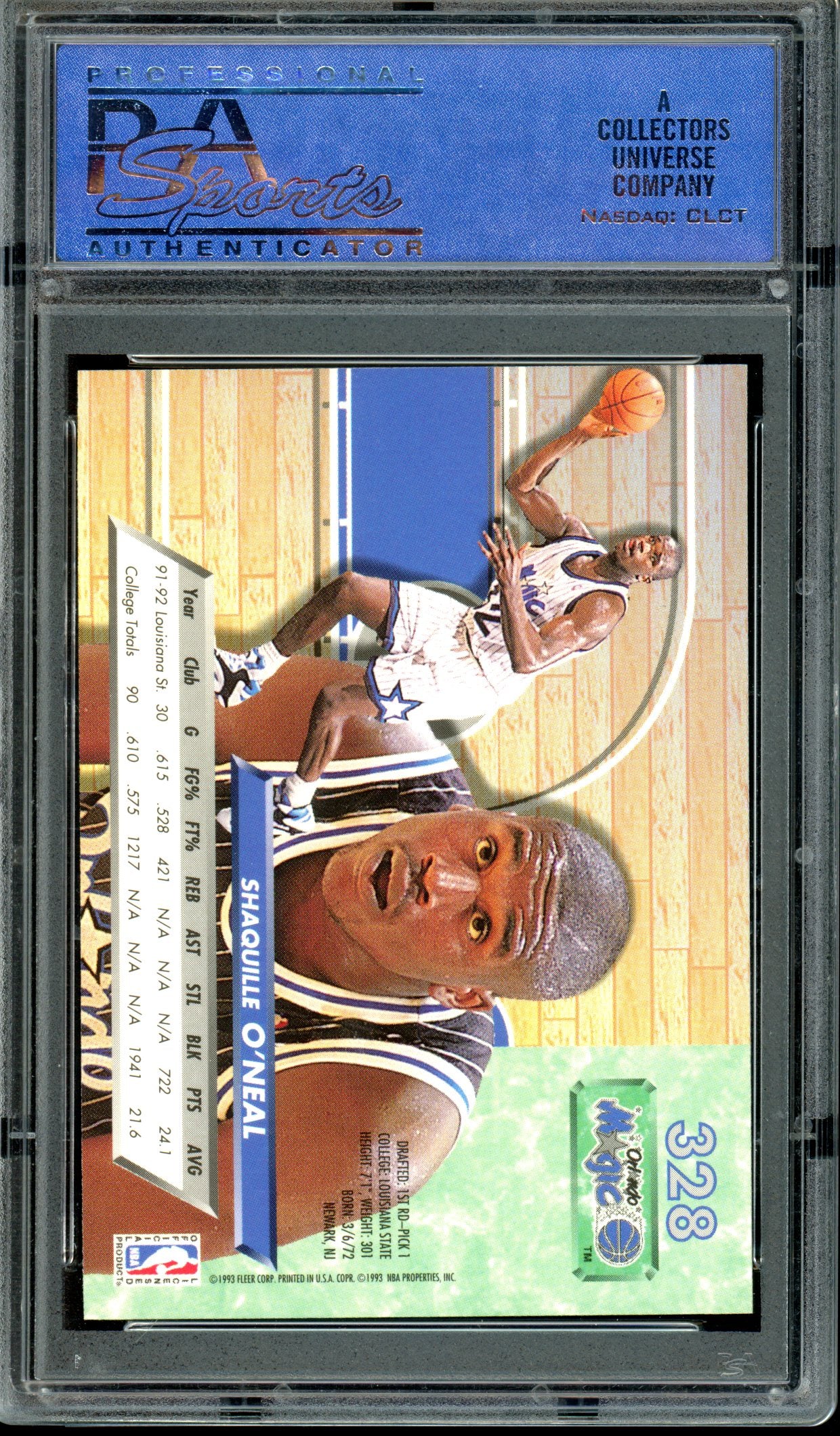 Shaquille O'Neal 1992 Ultra #328 PSA 9