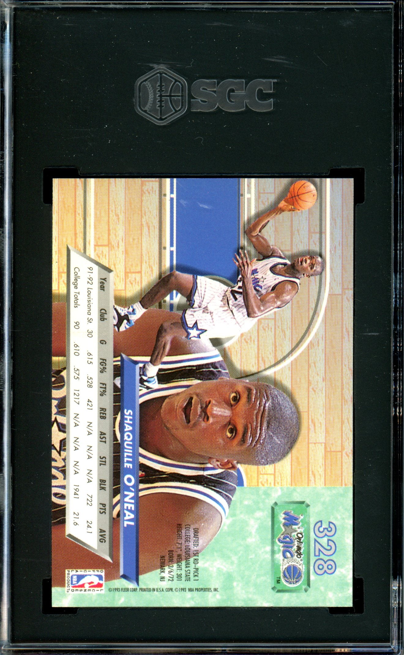 Shaquille O'Neal 1992-93 Ultra #328 SGC 9