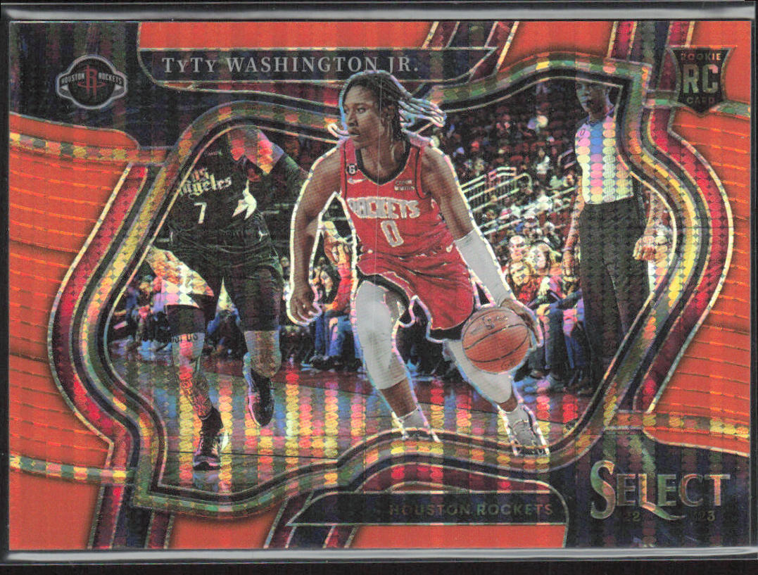 TyTy Washington Jr. 2022-23 Panini Select #269 Neon Orange Pulsar FOTL /15