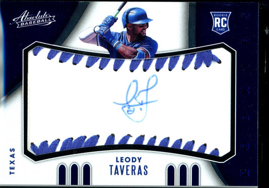 Leody Taveras 2021 #177 Rookie Baseball Material Signatures Blue /50