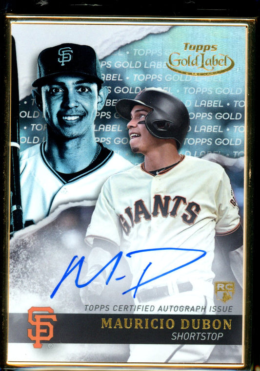 Mauricio Dubon 2020 Topps Gold Label #GLA-MD Framed Autographs #/75