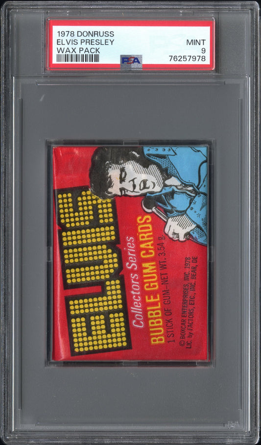 Elvis Presley 1978 Donruss Elvis Presley Wax Pack # Wax Pack PSA 9