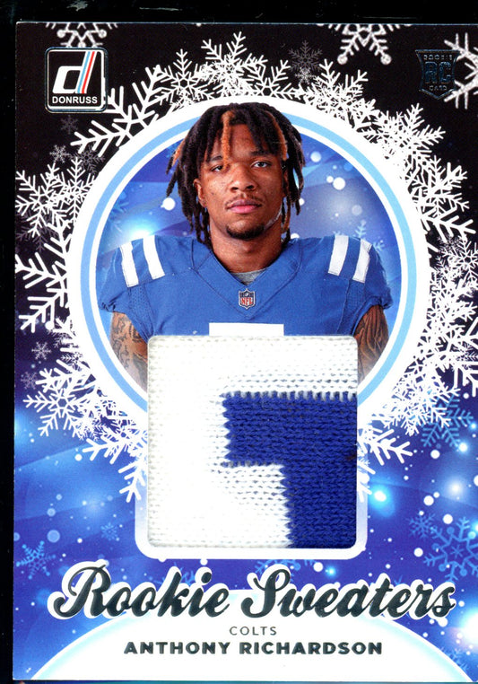 Anthony Richardson 2023 Donruss #HS-ARI Rookie Holiday Sweater Relics