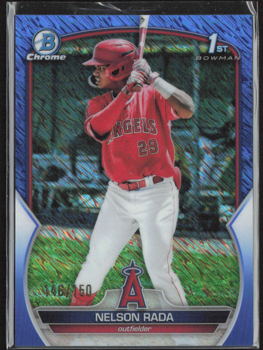 Nelson Rada 2023 Bowman #BCP-132 Chrome Prospects Blue Refractor #/150