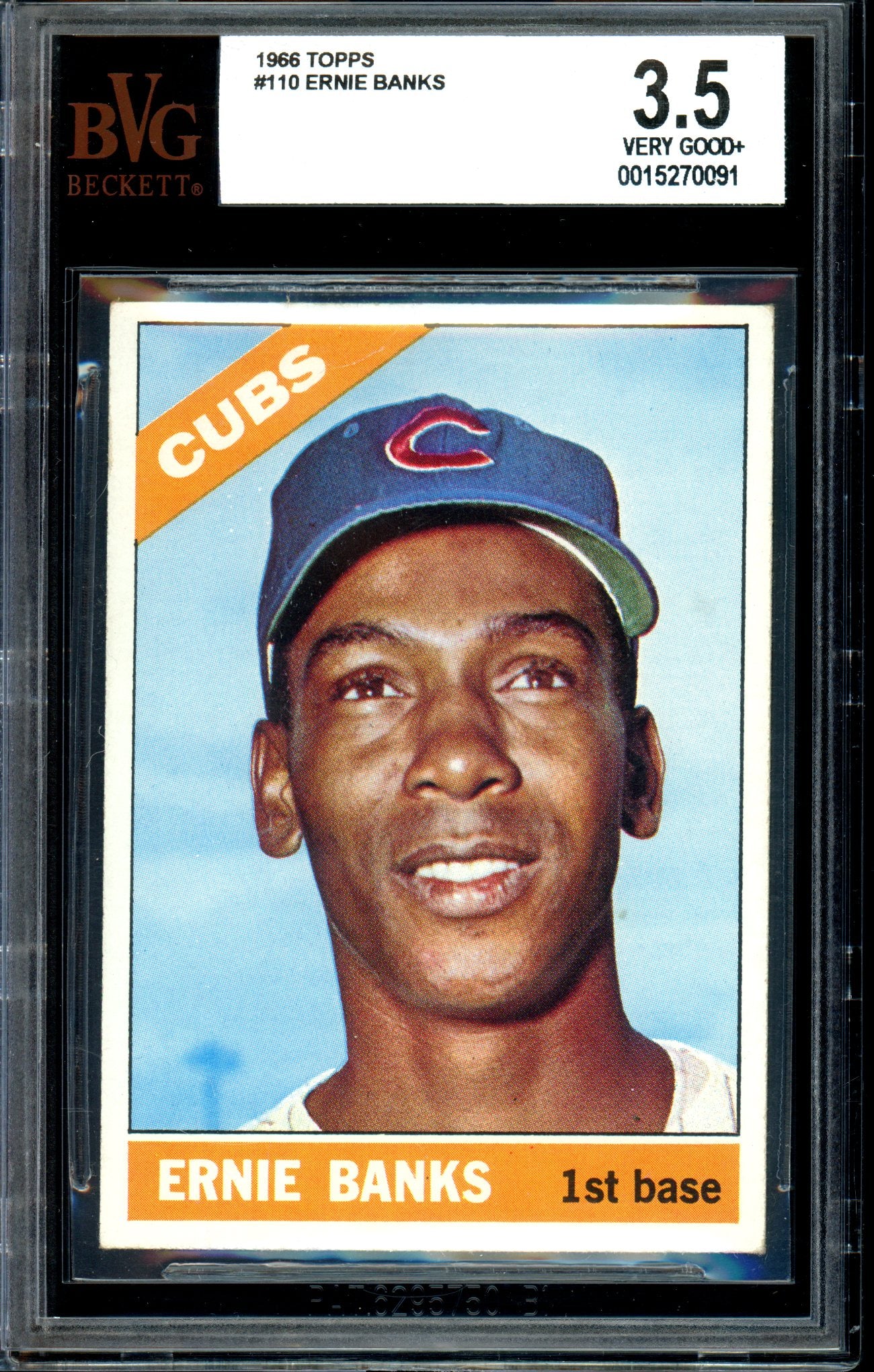 Ernie Banks 1966 Topps #110 BVG 3.5