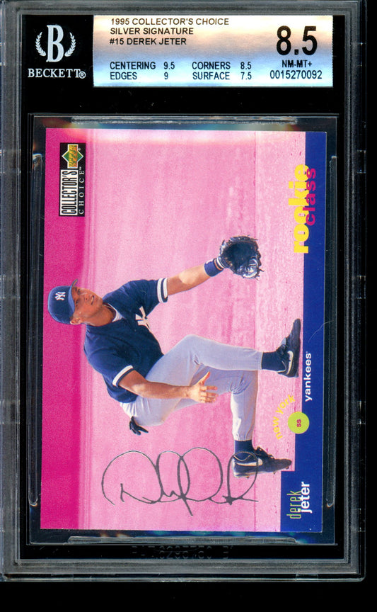 Derek Jeter 1995 Collector's Choice #15 Silver Signature BGS 8.5