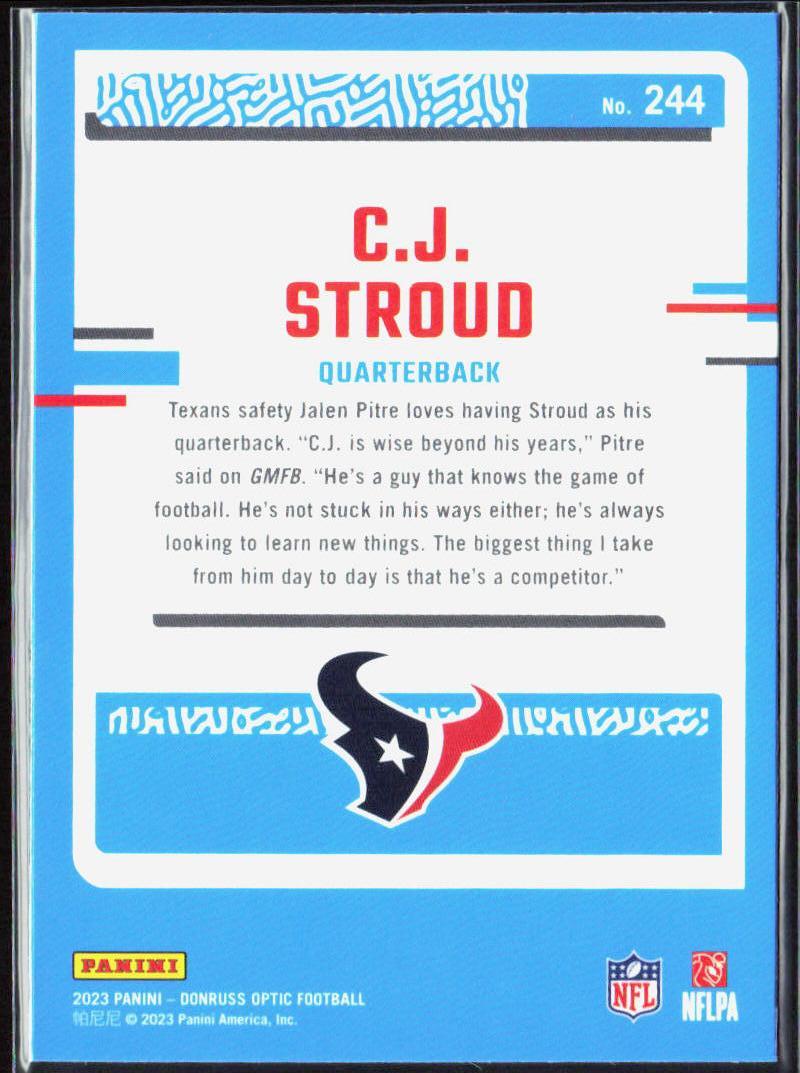 C.J. Stroud 2023 Donruss Optic #244