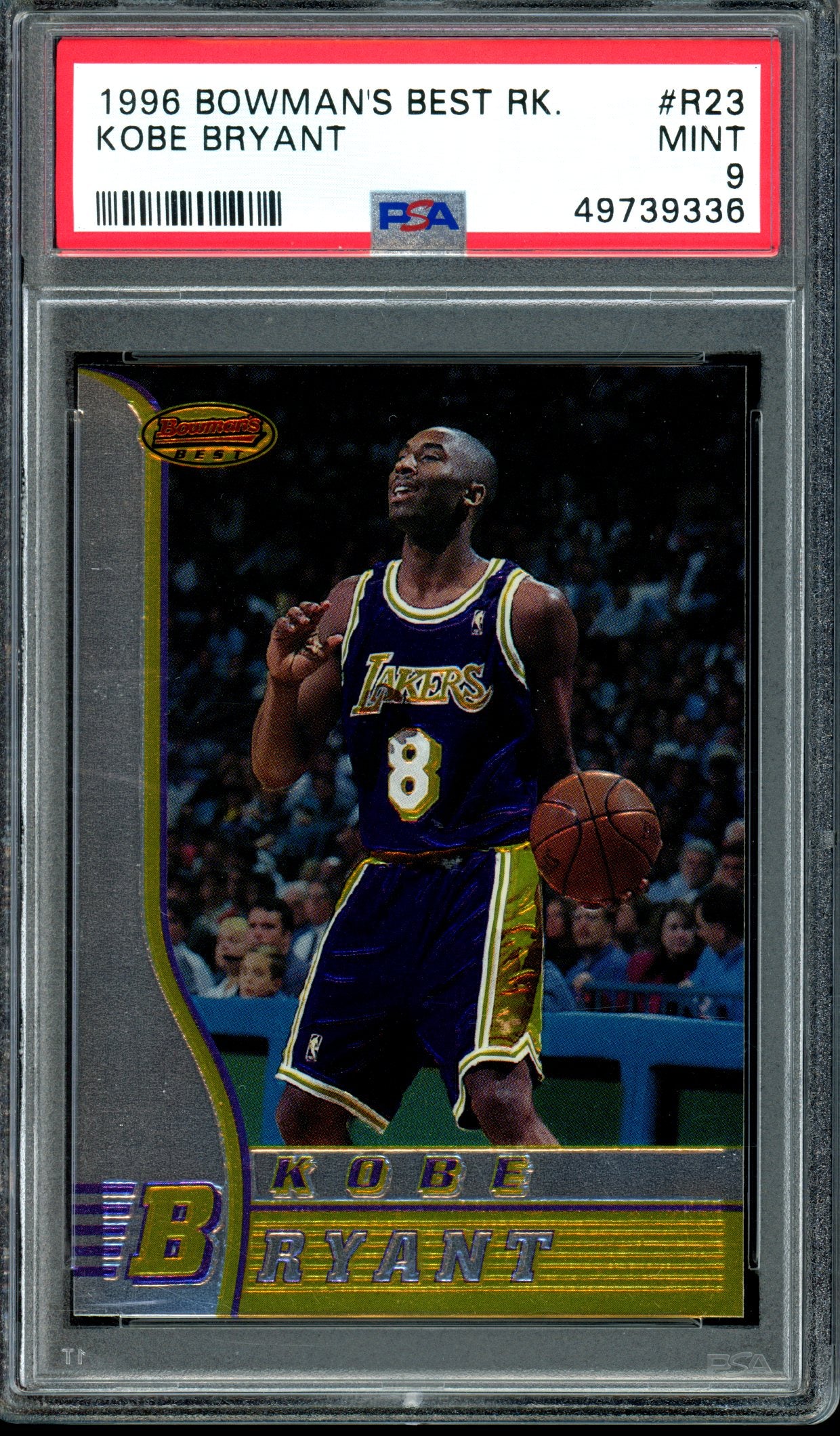 Kobe Bryant 1996 Bowman'S Best Rookie #R23 PSA 9