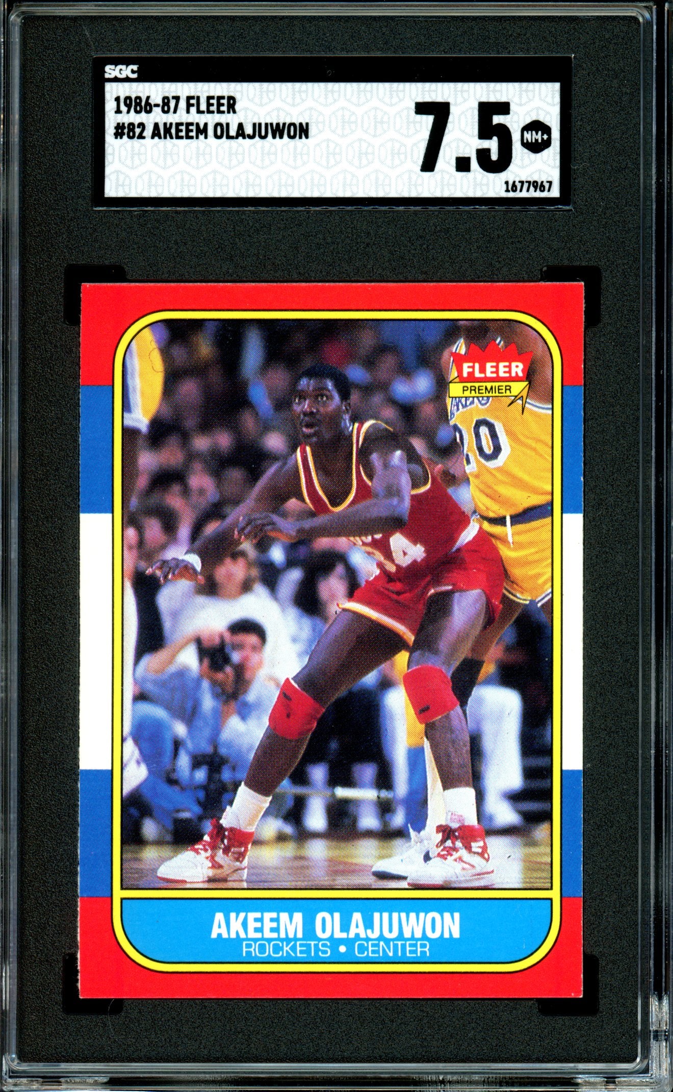 Akeem Olajuwon 1986-87 Fleer #82 SGC 7.5