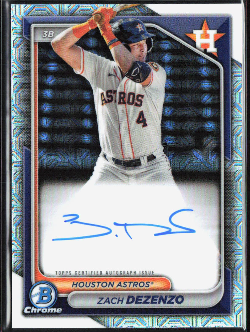 ZACH DEZENZO 2024 BOWMAN CHROME MEGA AUTO #BMA-ZD MOJO REFRACTOR MINT ASTROS