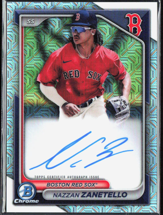 Nazzan Zanetello 2024 Bowman Chrome Mega Box Mojo Auto #BMA-NZ