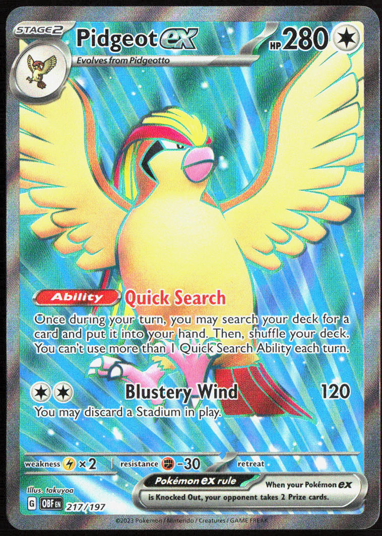 Pidgeot ex SV03: Obsidian Flames #217/197