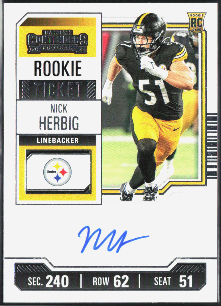 Nick Herbig 2023 Panini Contenders Rookie Ticket #255 Auto