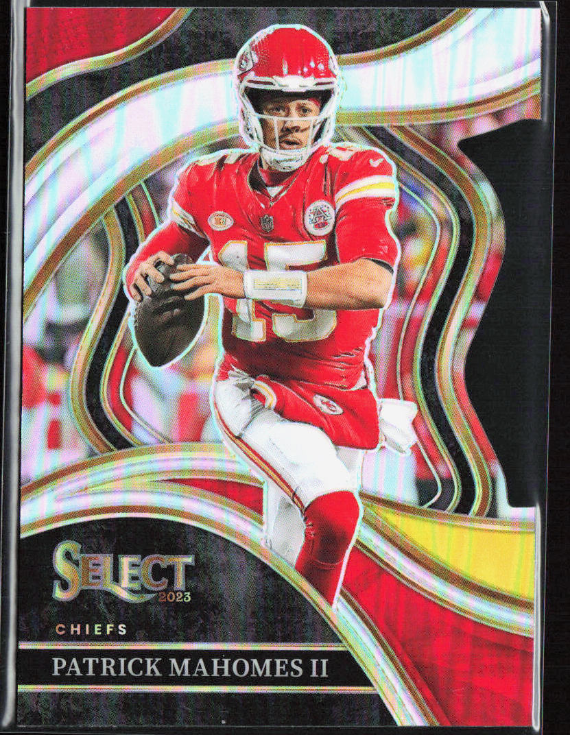 Patrick Mahomes II 2023 Panini Select #226 Red and Yellow Prizms Die Cuts