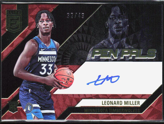 Leonard Miller 2023-24 Donruss Elite #PP-LMM Pen Pals Red #/49