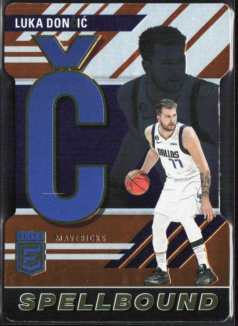 Luka Doncic 2023-24 Donruss Elite #28 Spellbound Orange Die Cut