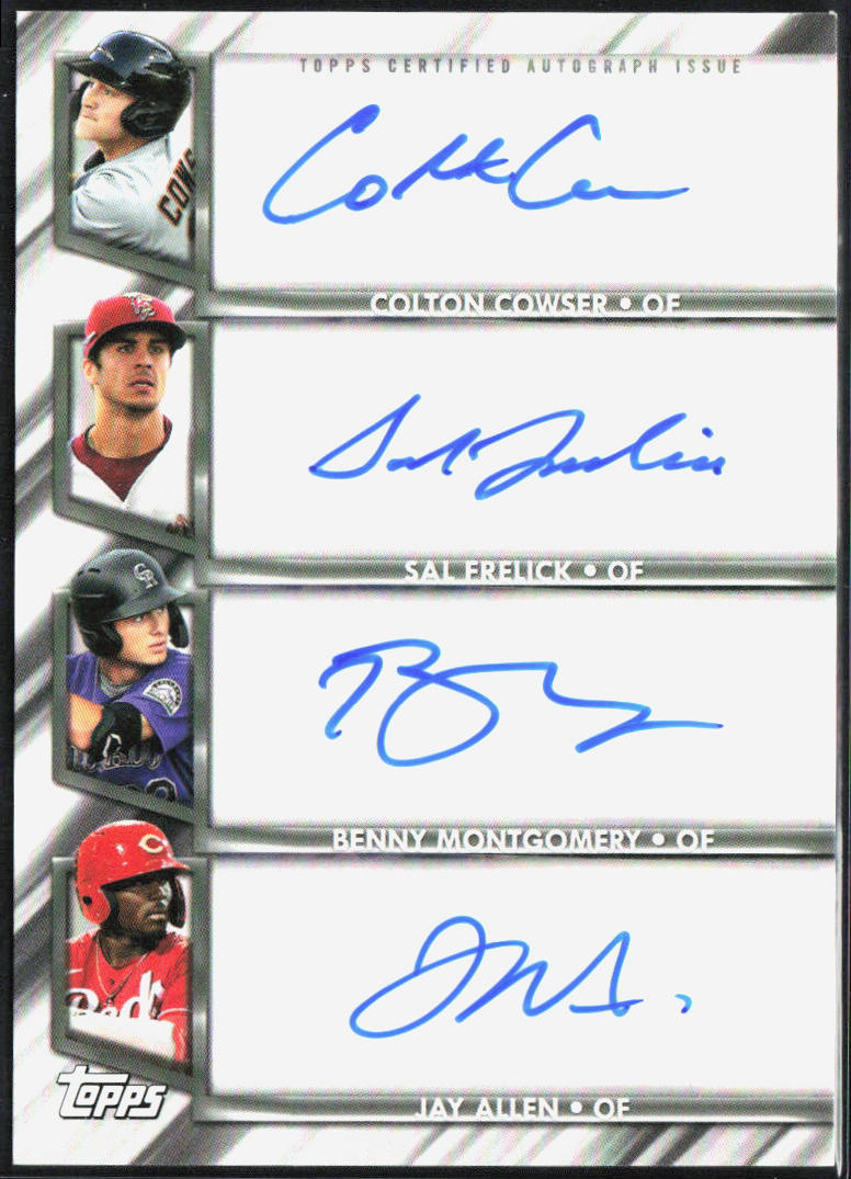 Allen /Cowser /Montgomery/Frelick 2022 Topps Pro Debut #PD-CFMA Quad Auto /10