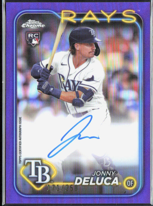 Jonny Deluca 2024 Topps Chrome #RA-JDE Rookie Autographs Purple Refractor