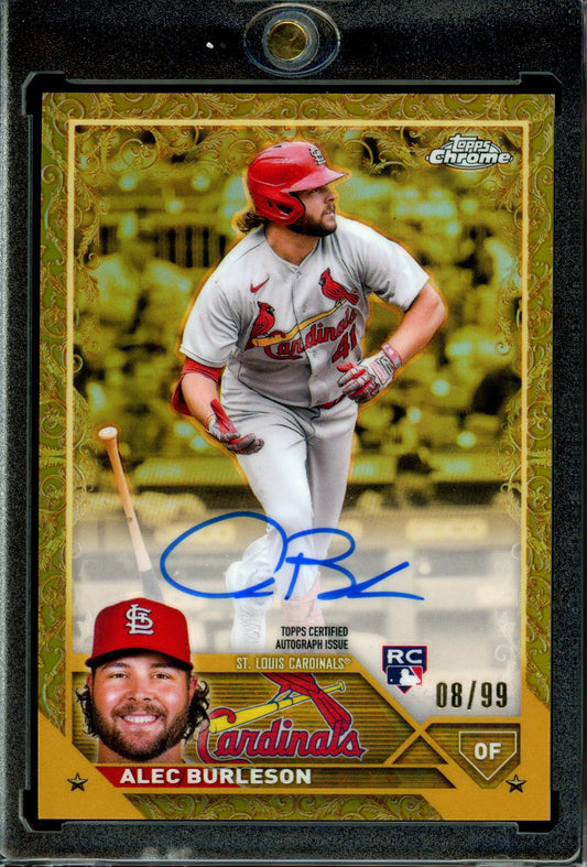 Alec Burleson 2023 Topps Gilded Collection #CGA-AB  Gold Etch Auto /99