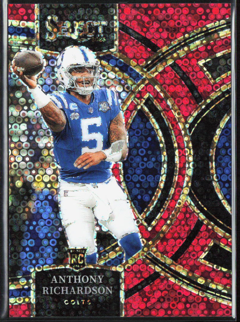 Anthony Richardson 2023 Panini Select #117 Disco Red Prizms #/49