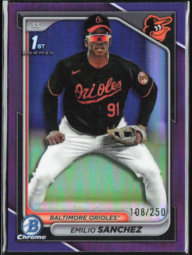 Emilio Sanchez 2024 Bowman Chrome #BCP-241 Prospects Purple Refractor #/250