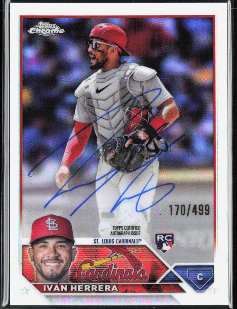 Iván Herrera 2023 Topps Chrome #RA-IH Rookie Autographs Refractor #/499