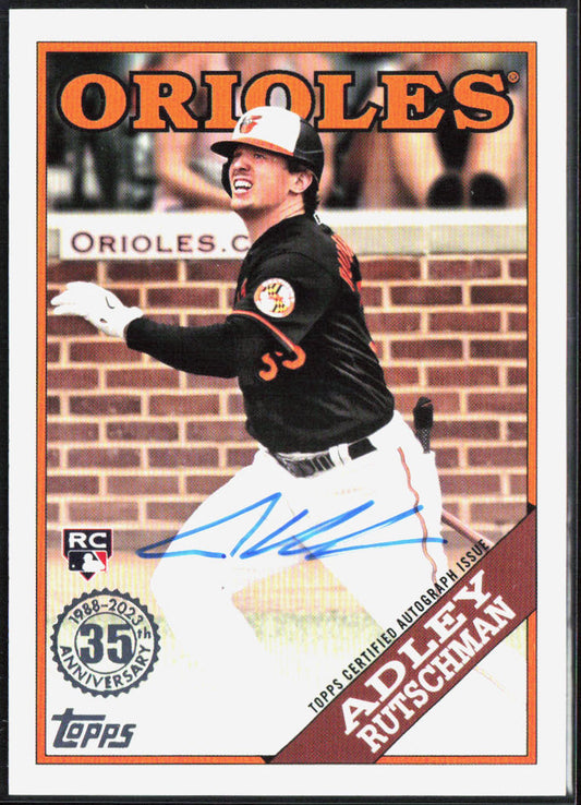 Adley Rutschman 2023 Topps 1988 Topps Autograph (On-Card) #88BA-AR Orioles