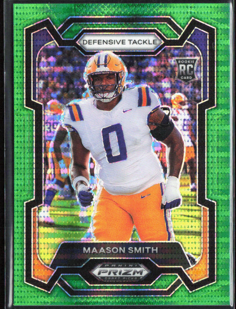 Maason Smith 2024 Panini Prizm Draft Picks #142 Green Pulsar #/25