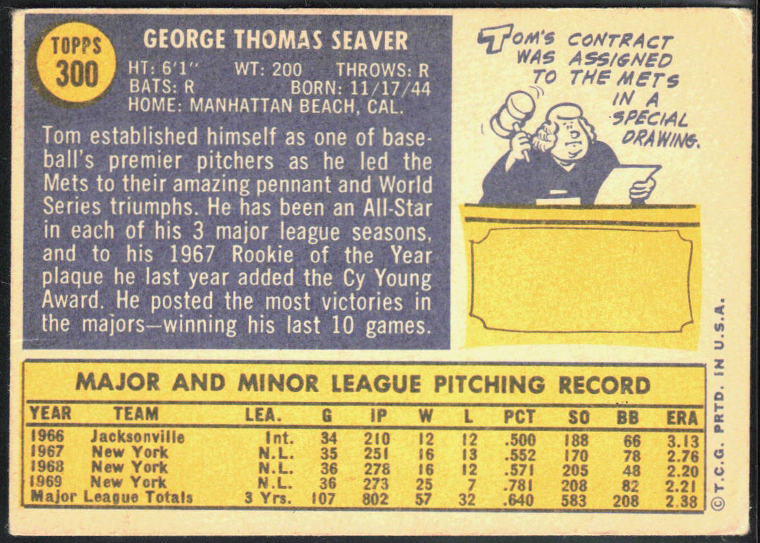 Tom Seaver 1970 Topps #300