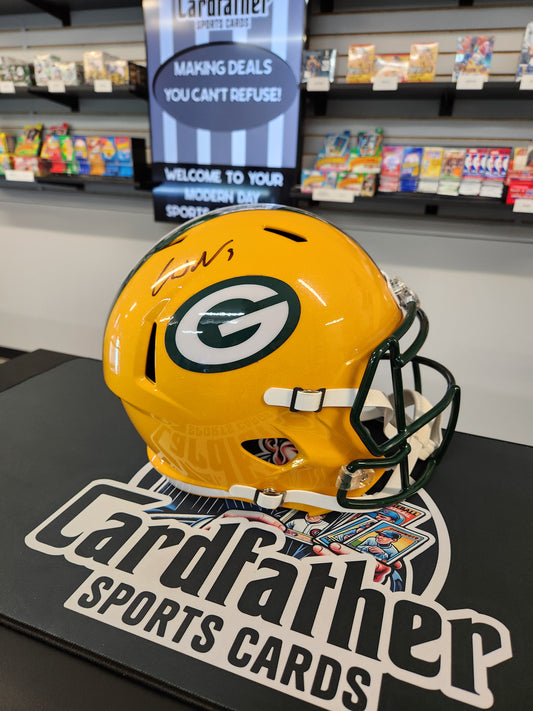 Packers Christian Watson Authentic Signed Full Size Speed Rep Helmet (Beckett)