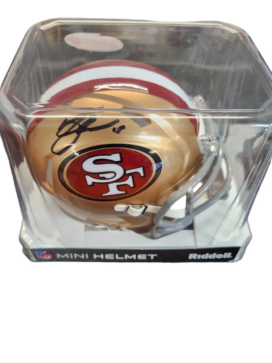 Michael Crabtree Autographed San Francisco 49ers Speed Mini Helmet Beckett