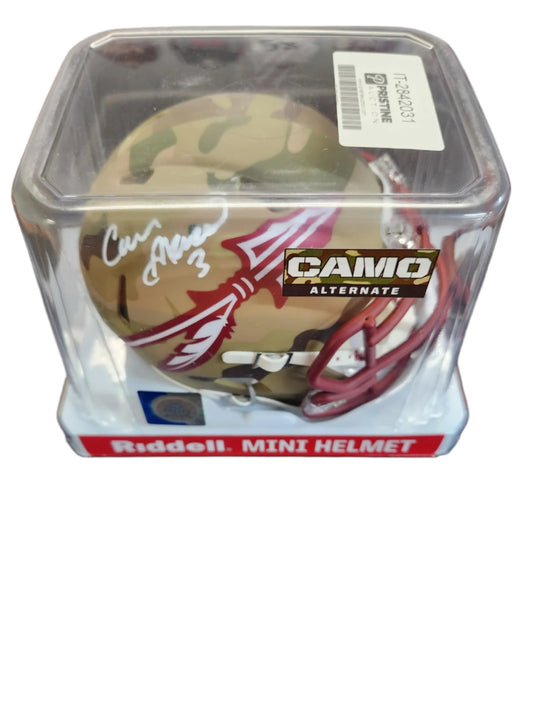 Cam Akers Signed Florida State Seminoles Chrome Speed Mini Helmet Beckett