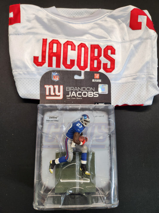 Brandon Jacobs Authentic Jersey/McFarland Figurine (No Autograph)