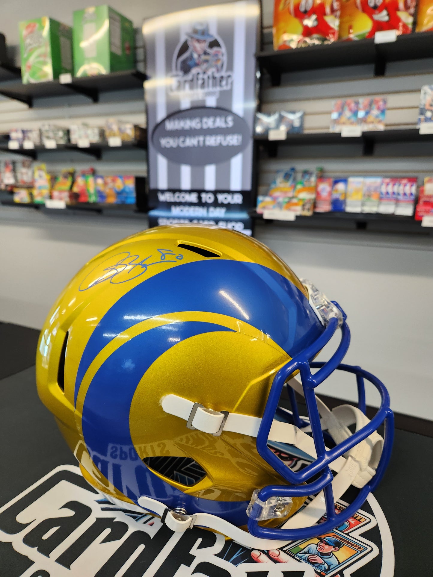 Isaac Bruce Autographed Rams Flash Replica Full-Size Helmet