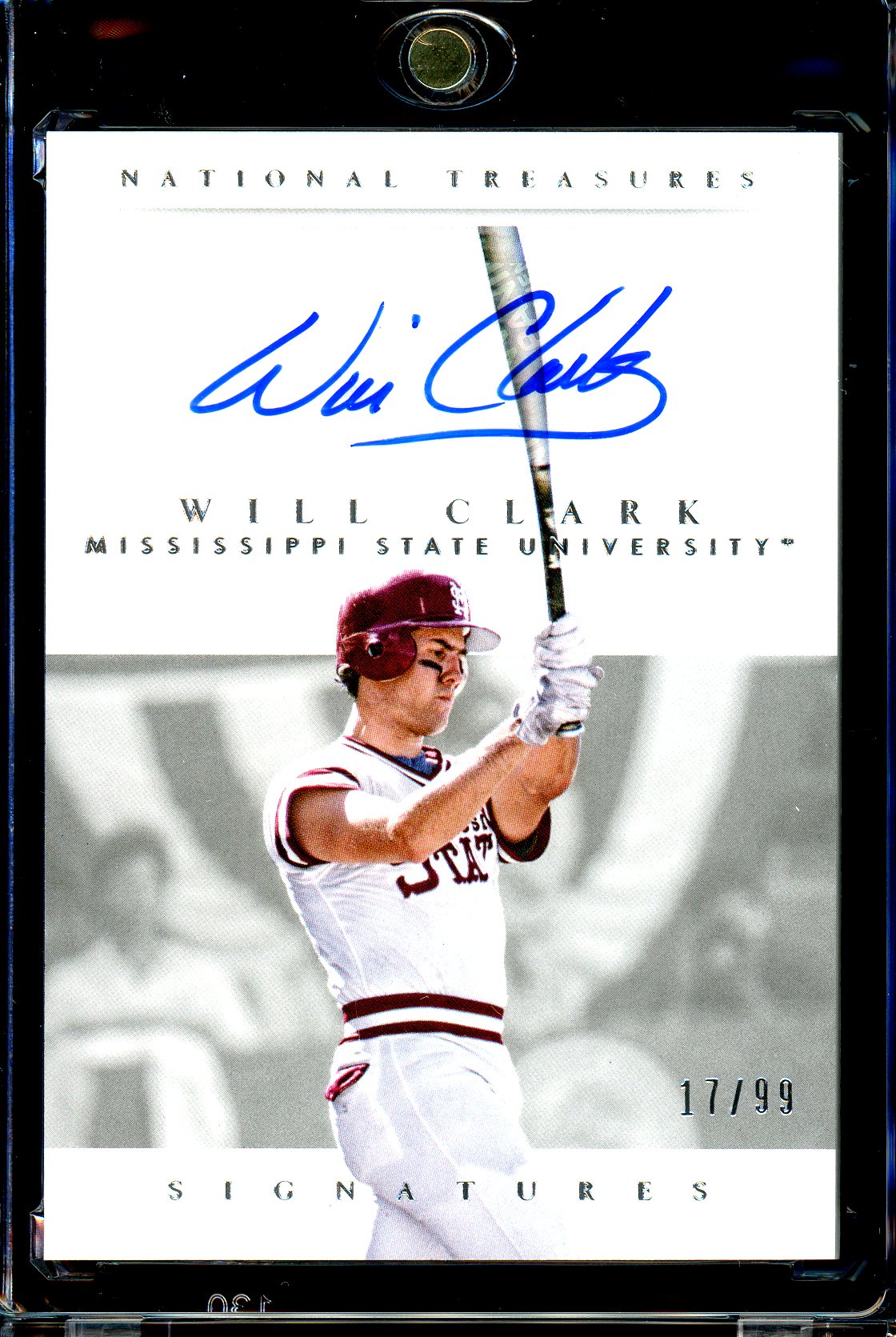 Will Clark 2015 Panini National Treasures Collegiate #62 Signatures #/99