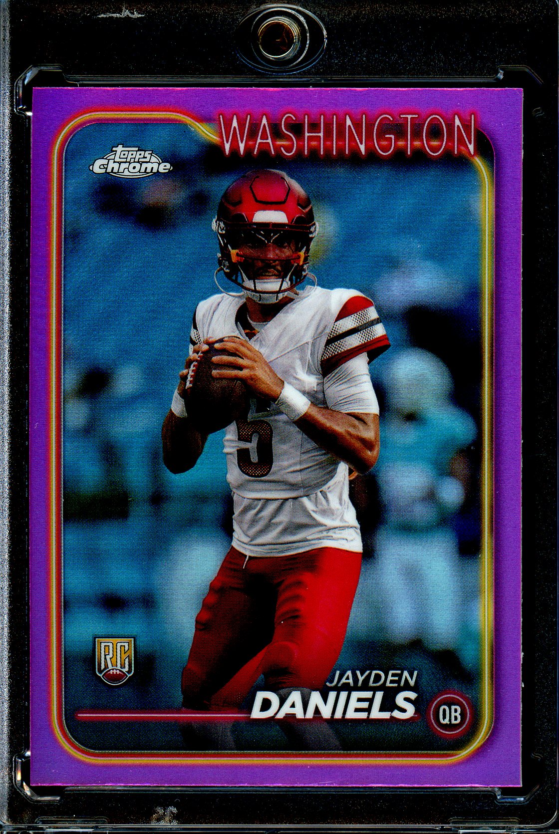 Jayden Daniels 2024 Topps Chrome #201 Pink Refractor