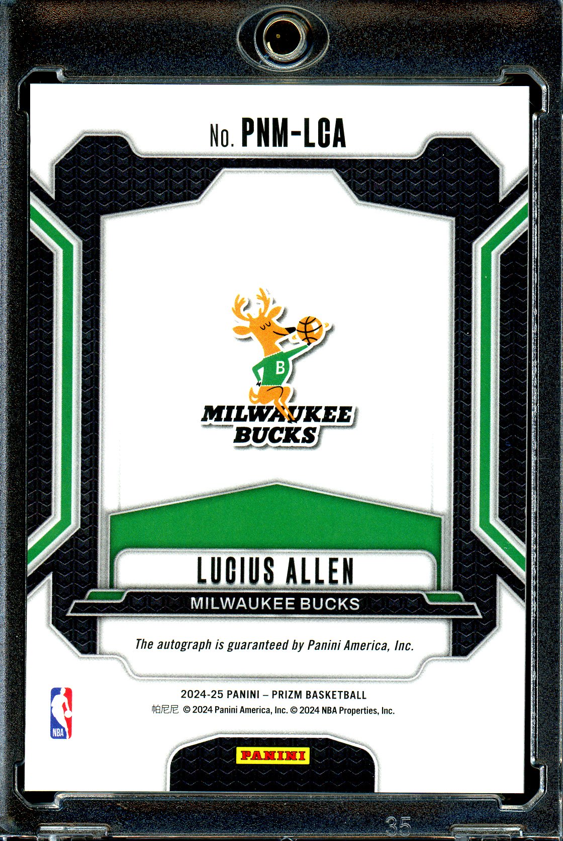 Lucius Allen 2024-25 Panini Prizm #PNM-LCA Penmanship Auto