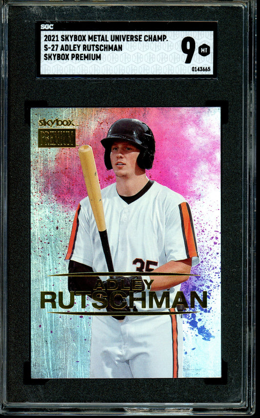 Adley Rutschman 2021 SkyBox Metal Universe Champions #S-27 Skybox Premium SGC 9