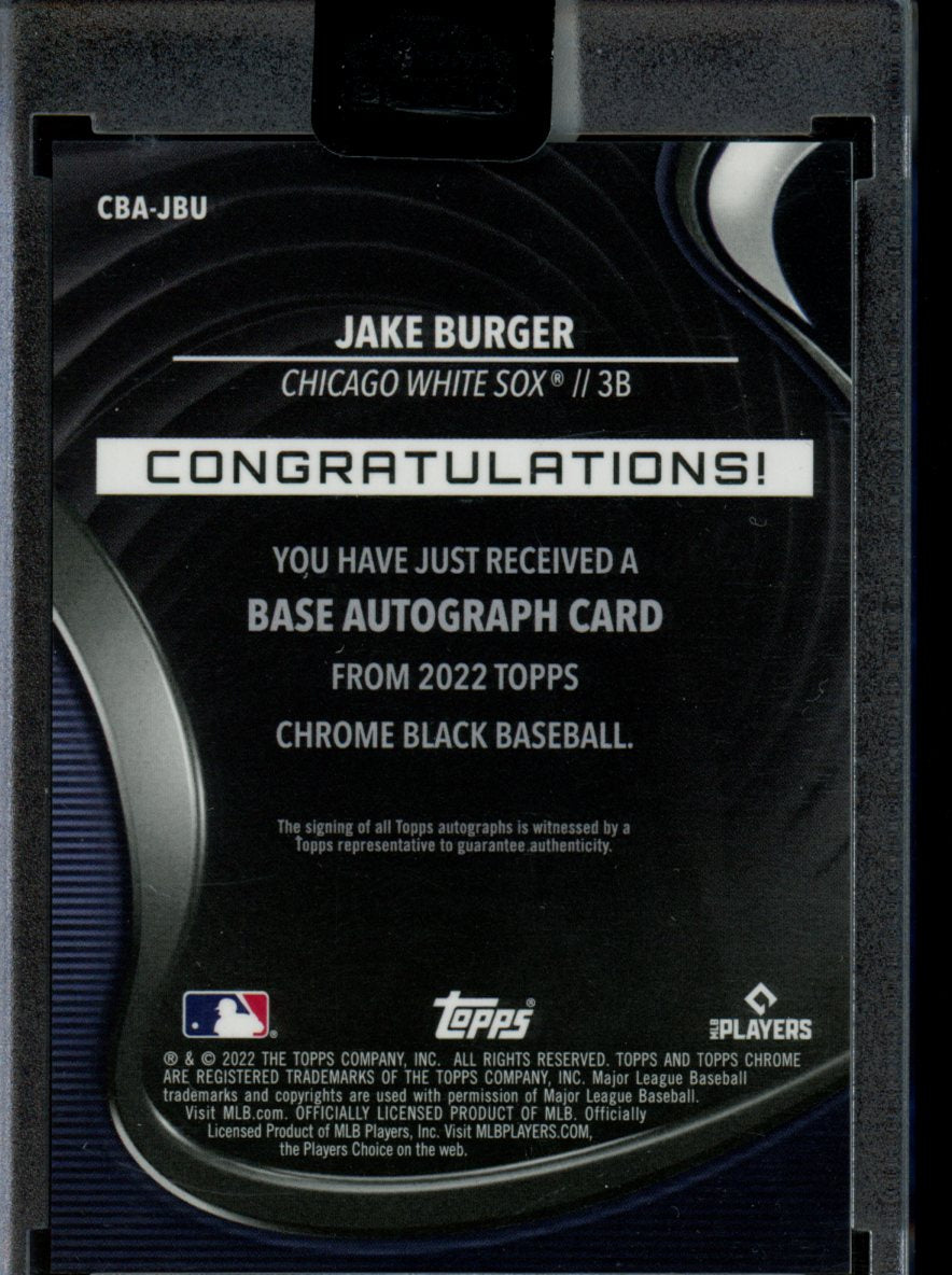 2022 Topps Chrome Black #CBA-JBU Jake Burger Autographs