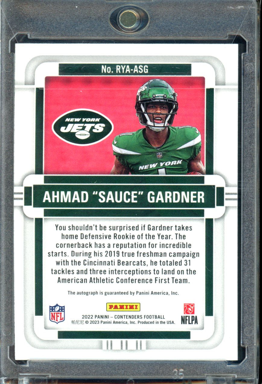 2022 Panini Contenders SAUCE GARDNER Rookie of the Year Auto /99